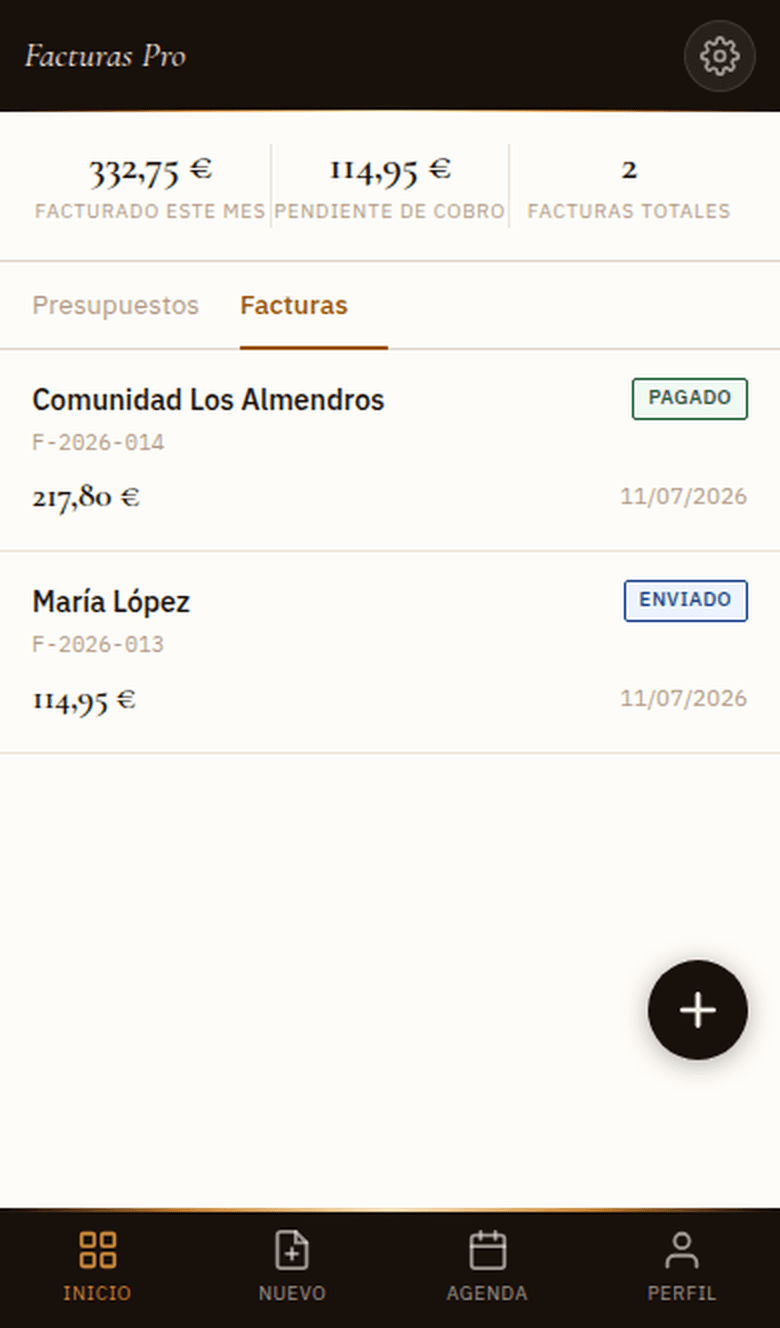 Captura de pantalla de Facturas Pro
