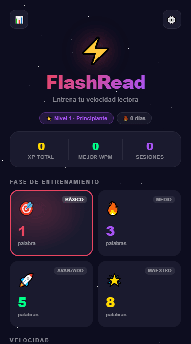 Captura de pantalla de FlashRead