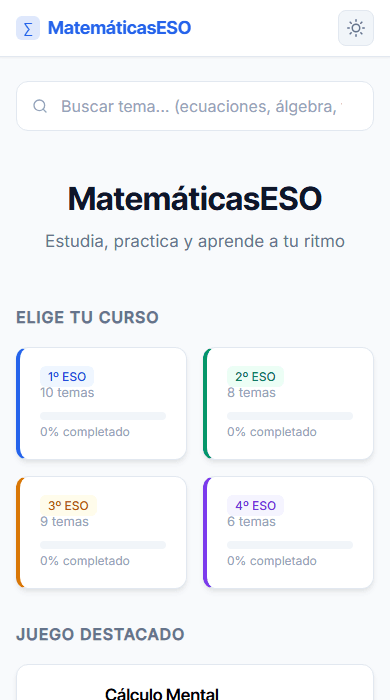 Captura de pantalla de MatemáticasESO