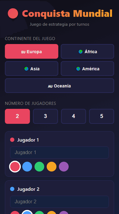 Captura de pantalla de Conquista Mundial